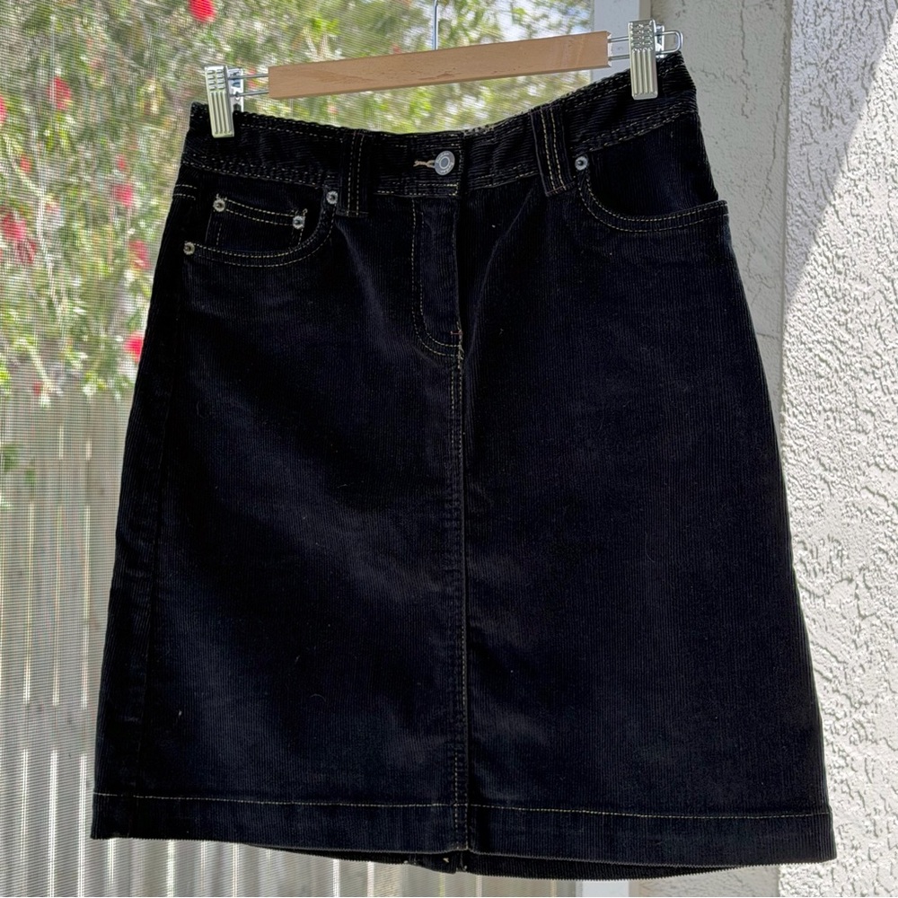 Boden Black Cord Mini Skirt - Picture 3 of 12
